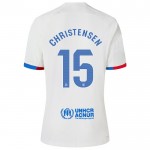 Günstige Fußballtrikots FC Barcelona Christensen 15 Kinder Auswärtstrikot 2023-24 Kurzarm